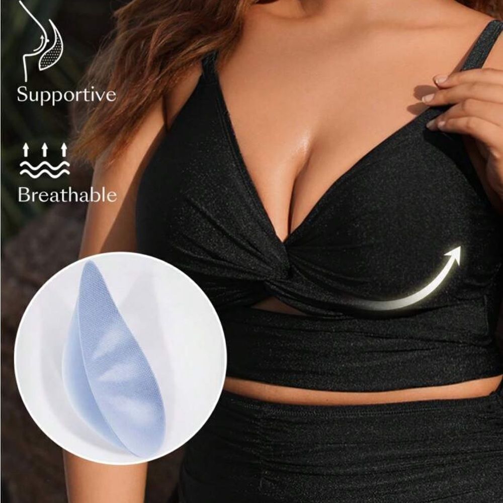 SHEIN Black Twist Front Bikini Top - Picture 5 of 10